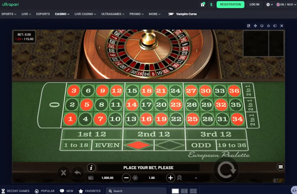 Roulette Table Game
